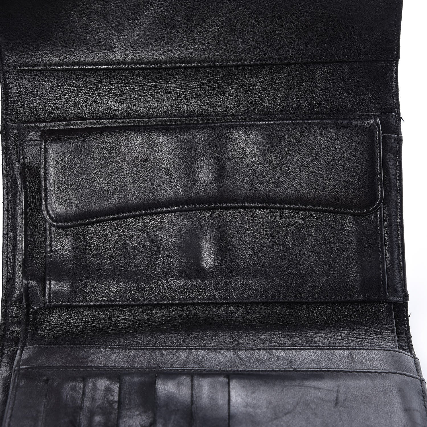 Chanel Lambskin Quilted Large Flap Wallet Black 9 of 20