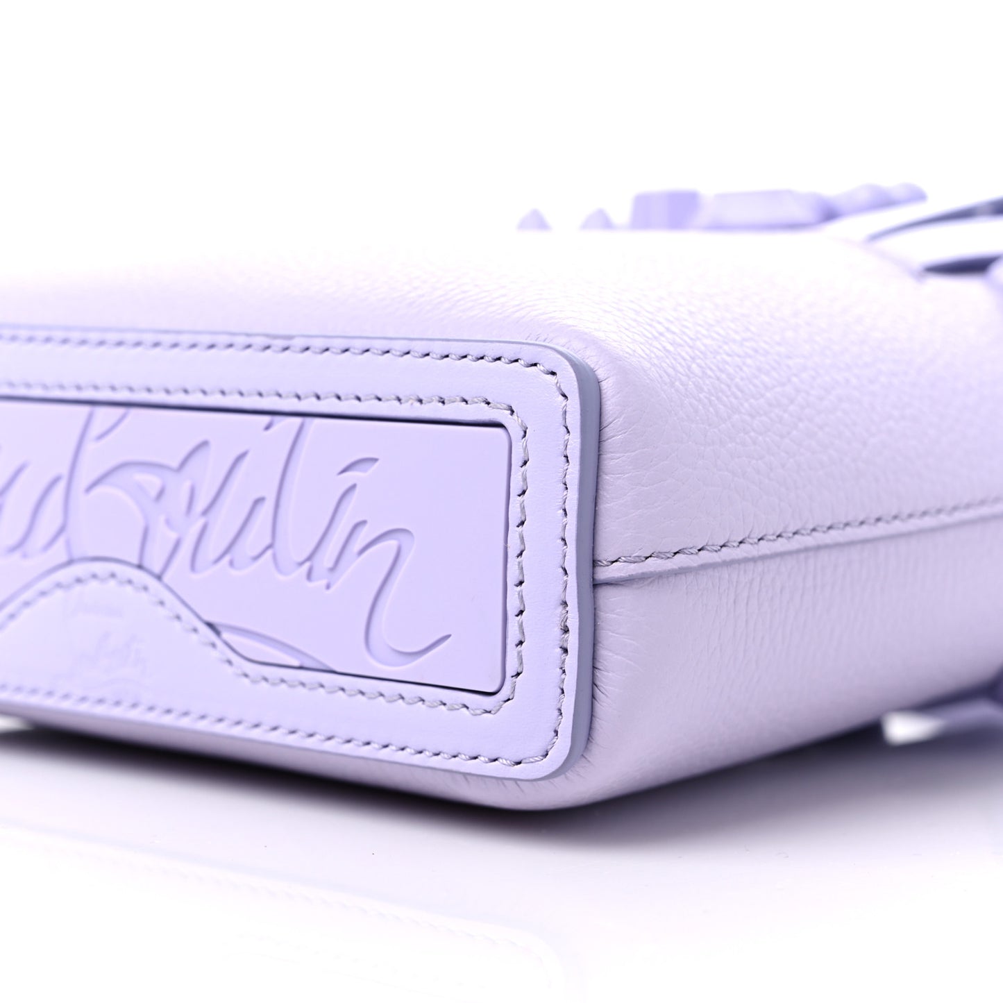 Calfskin Empire Spike Studded Mini North South Cabata Tote Lilac Smoke