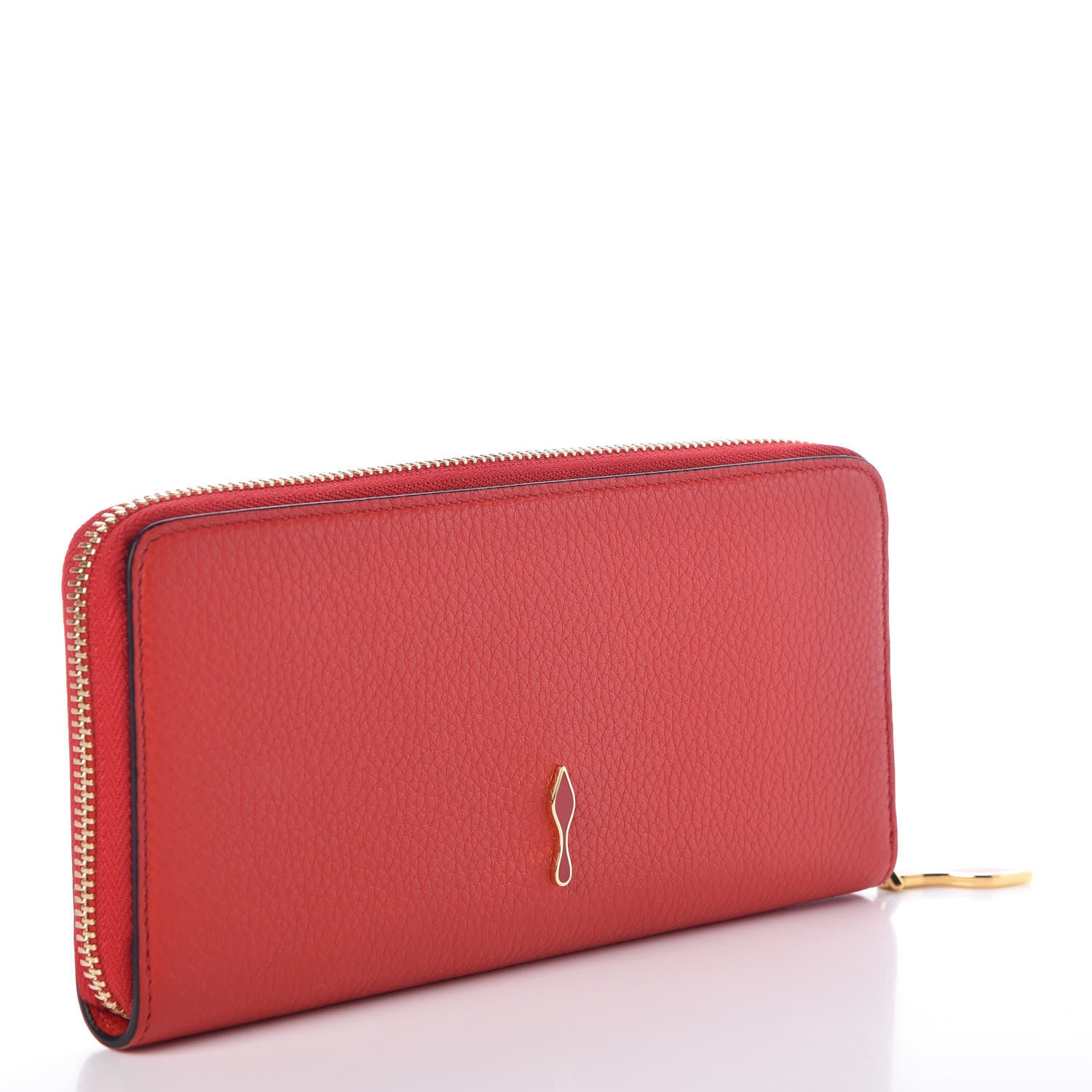 Christian Louboutin Calfskin Panettone Zip Around Wallet Red 3 of 6