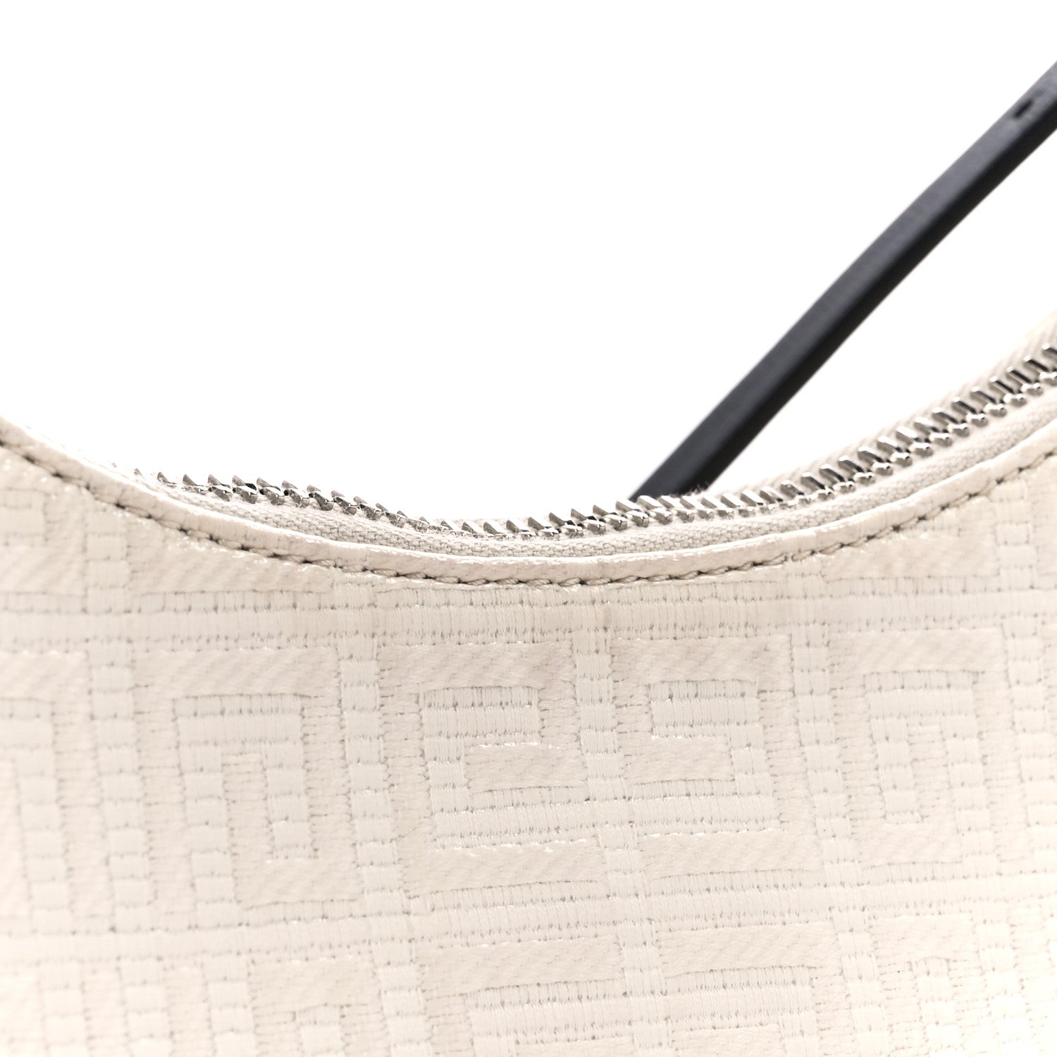 Givenchy Coated Canvas Logo 4G Embossed Small Moon Cut Out Shoulder Bag Ivory 12 of 12