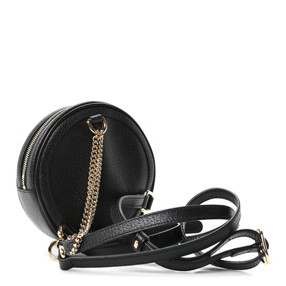 Gucci Grained Calfskin Web Mini Ophidia Round Backpack  Black 3 of 10