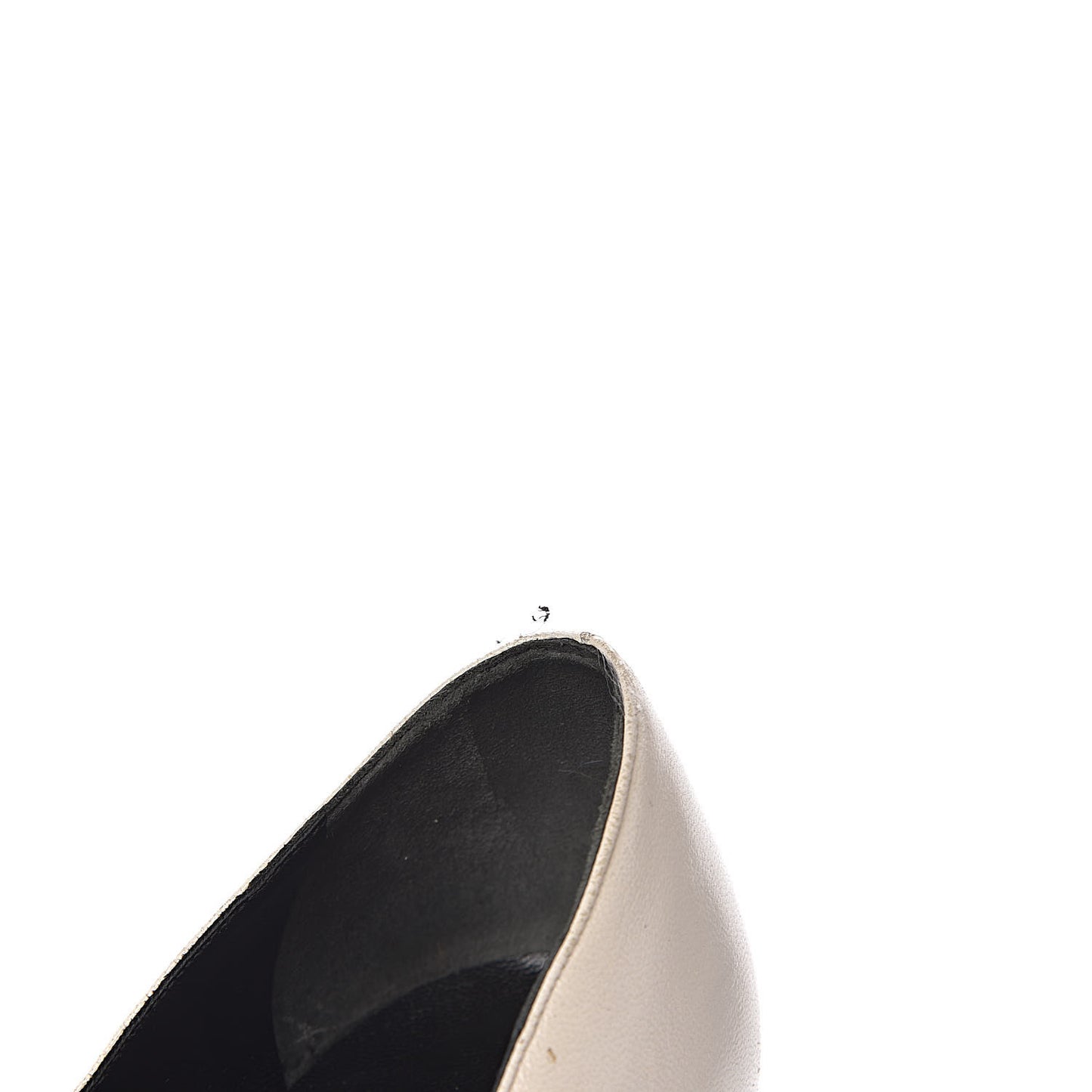 Lambskin Cap Toe Pumps 38 White Black