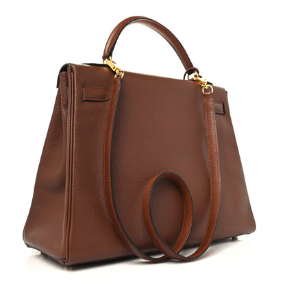 Hermes Taurillon Clemence Kelly Retourne 32 Noisette 3 of 10