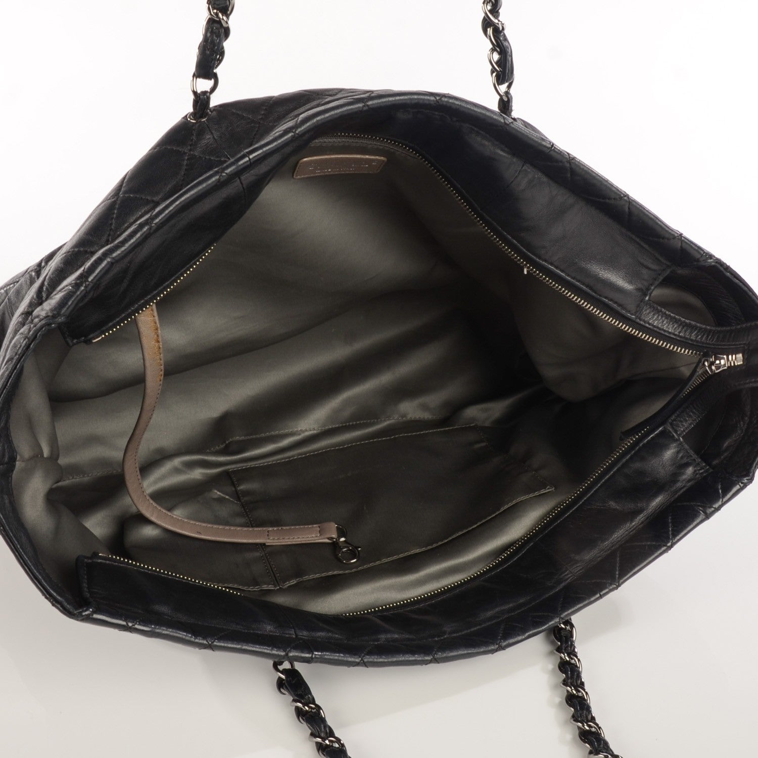 Chanel Lambskin Quilted East West Sharpei Tote Black 7 of 7