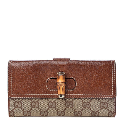 Gucci Monogram Bamboo Continental Wallet Brown 1 of 8