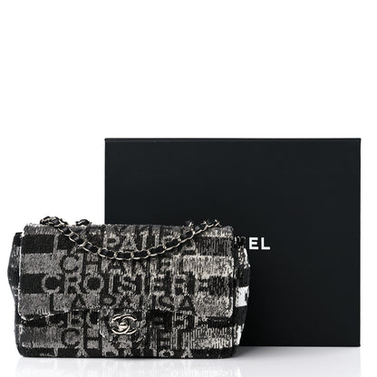 Chanel Sequin La Pausa Medium Single Flap Silver Black 10 of 10