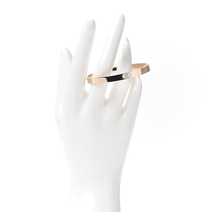 Hermes 18K Rose Gold Diamond PM H D'Ancre Bracelet SH 2 of 6