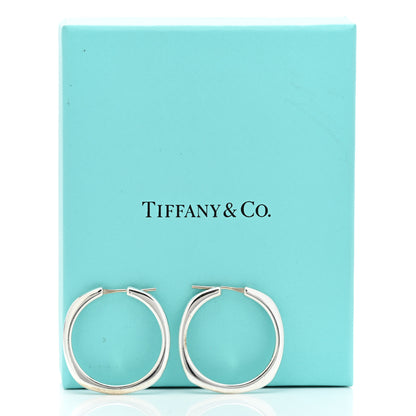 Tiffany Sterling Silver Square Cushion Hoop Earrings 5 of 5