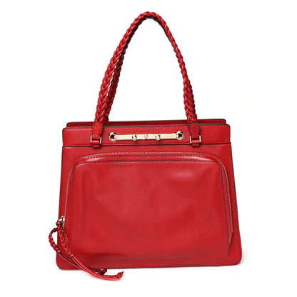 Valentino Garavani Vitello Demetra Satchel Red 1 of 7