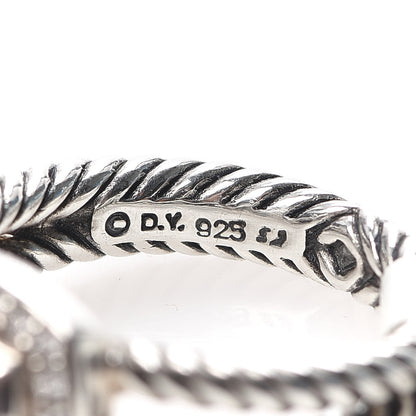 David Yurman Sterling Silver Diamond Black Orchid 7mm Petite Albion Ring 54 7 5 of 5