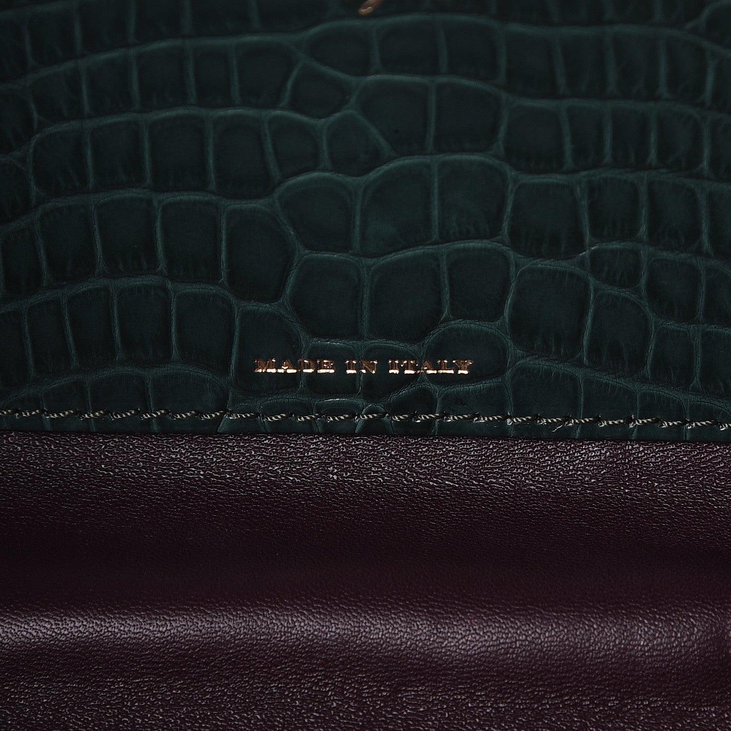 Burberry Alligator Small Frame Bag Dark Green 7 of 9
