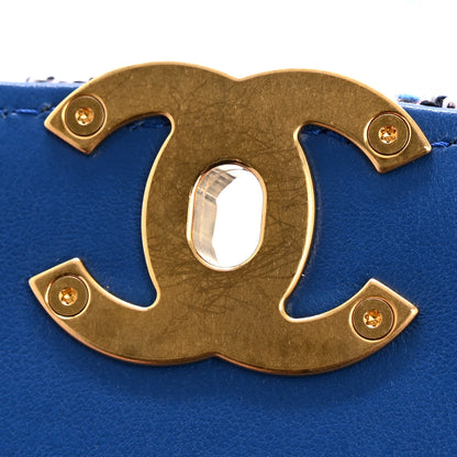 Chanel Tweed Quilted Chanel 19 Wallet On Chain WOC Blue Pink 13 of 14