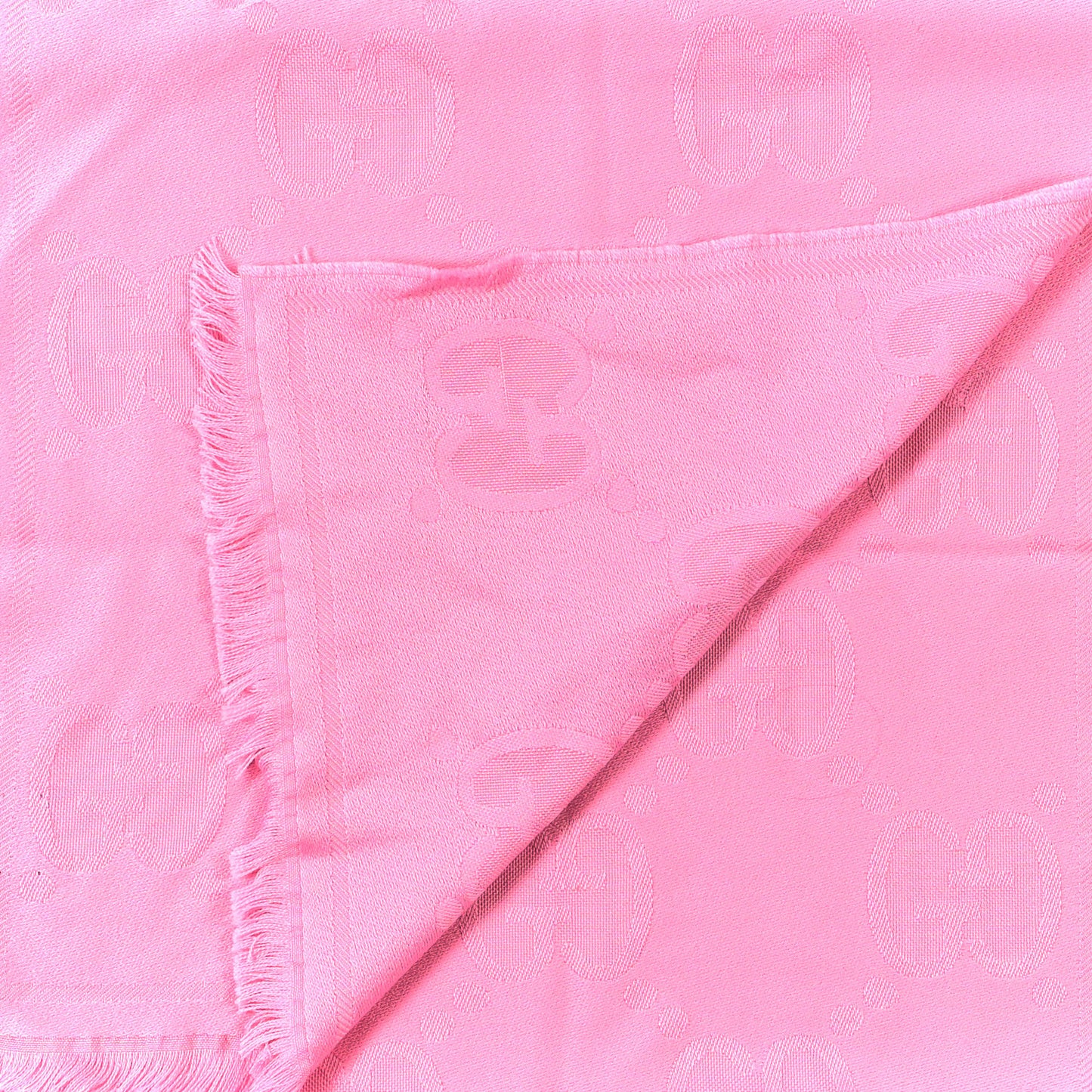Wool Jacquard Monogram Jumbo GG Lady Nest Scarf Roseate