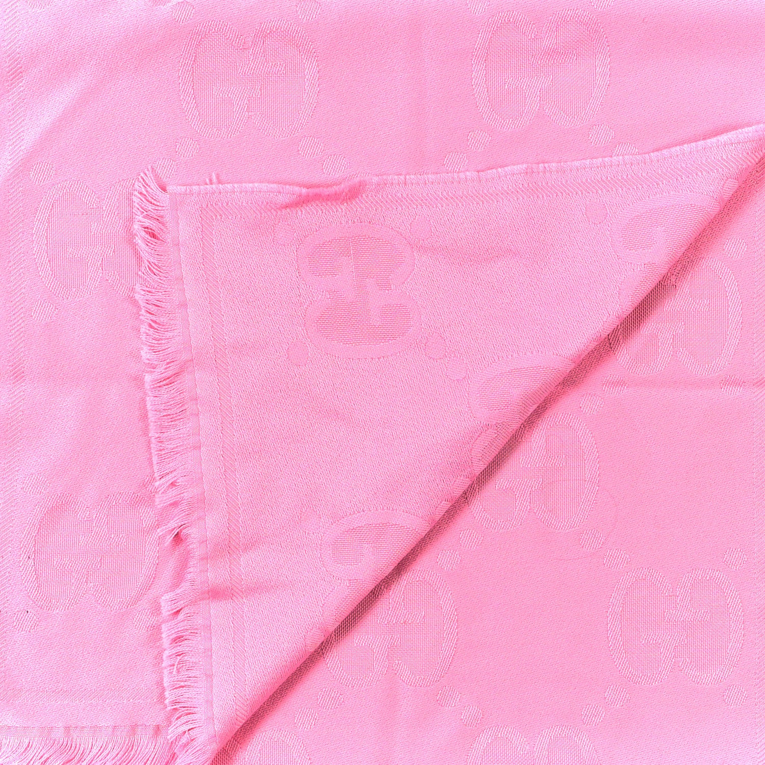 Gucci Wool Jacquard Monogram Jumbo GG Lady Nest Scarf Roseate 2 of 4