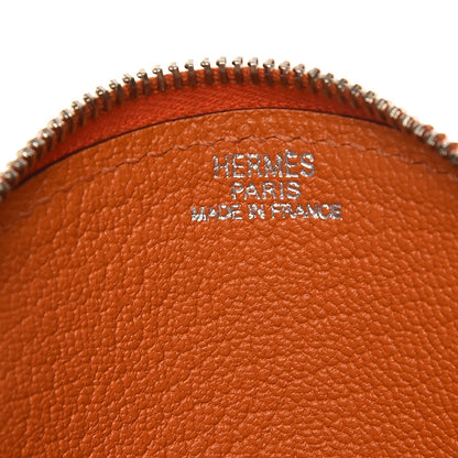 Hermes Chevre Mysore Evelyne Coin Purse Orange 6 of 8