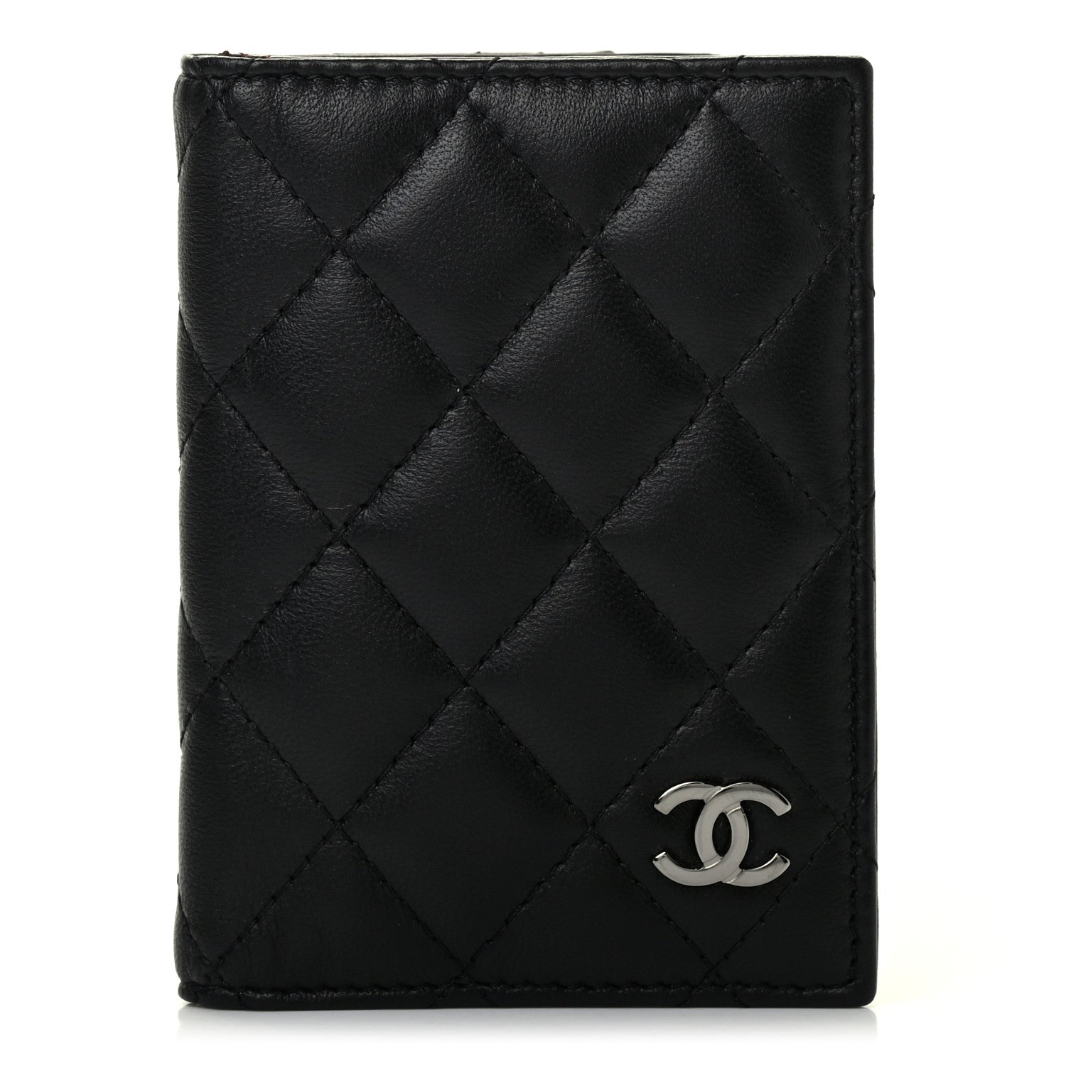Chanel Lambskin Quilted Card Holder Wallet Black 1 of 7