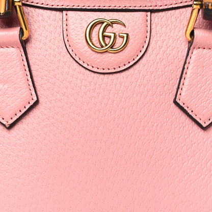 Gucci Textured Dollar Calfskin Web Mini Diana Tote Bag Wild Rose Black 7 of 10