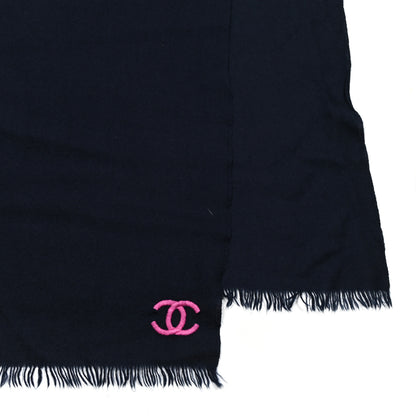 Chanel Cashmere CC Stole Navy 3 of 4