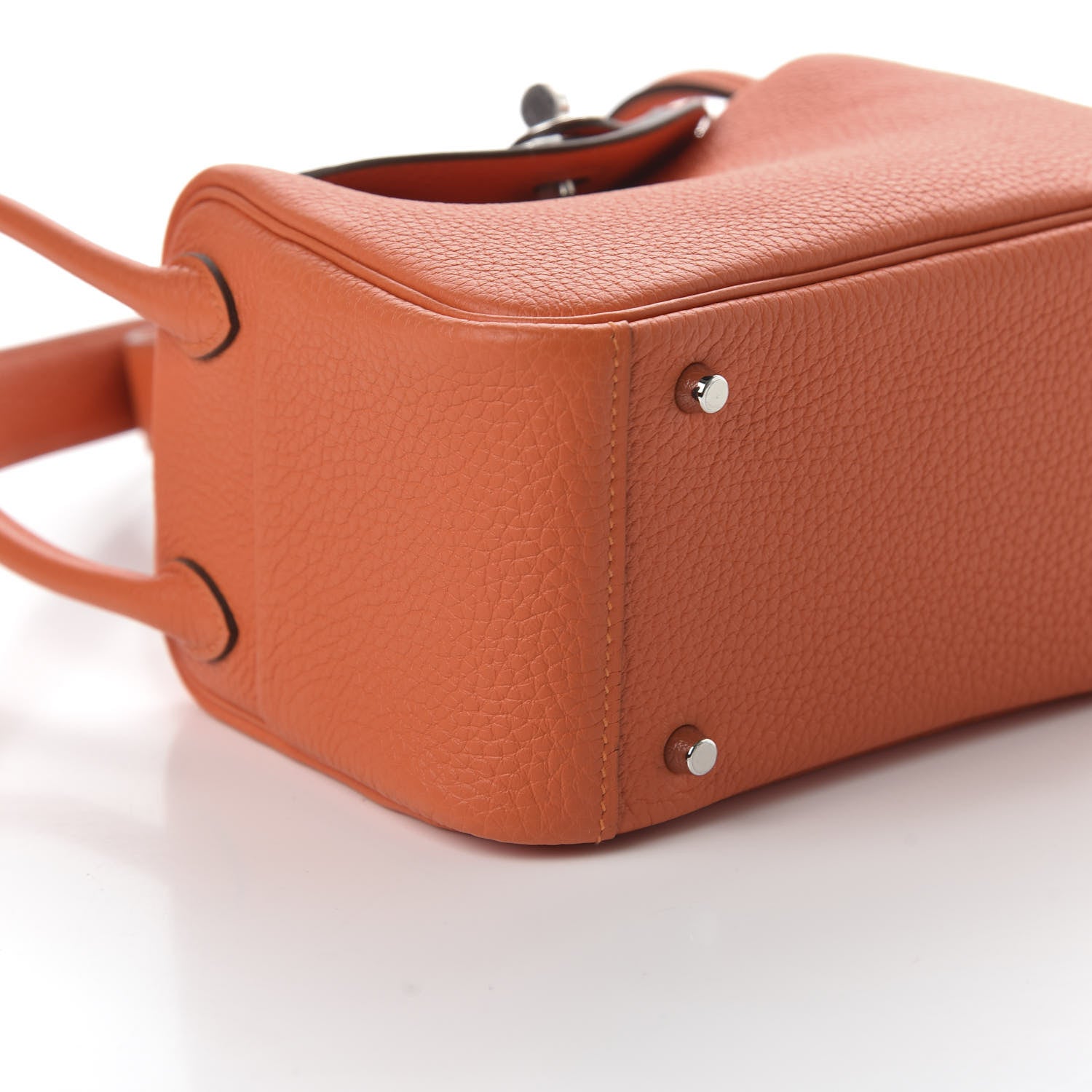 Hermes Taurillon Clemence Mini Lindy 20 Feu 6 of 10