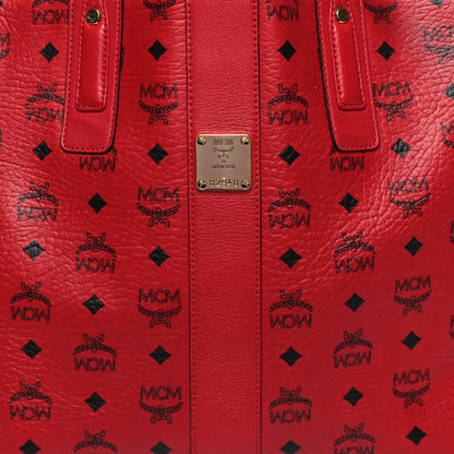 MCM Visetos Large Liz Reversible Shopper Tote Ruby Red 9 of 26