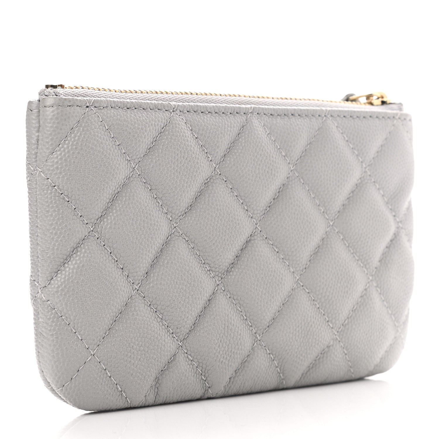 Chanel Caviar Quilted Small Cosmetic Case Grey 3 of 8