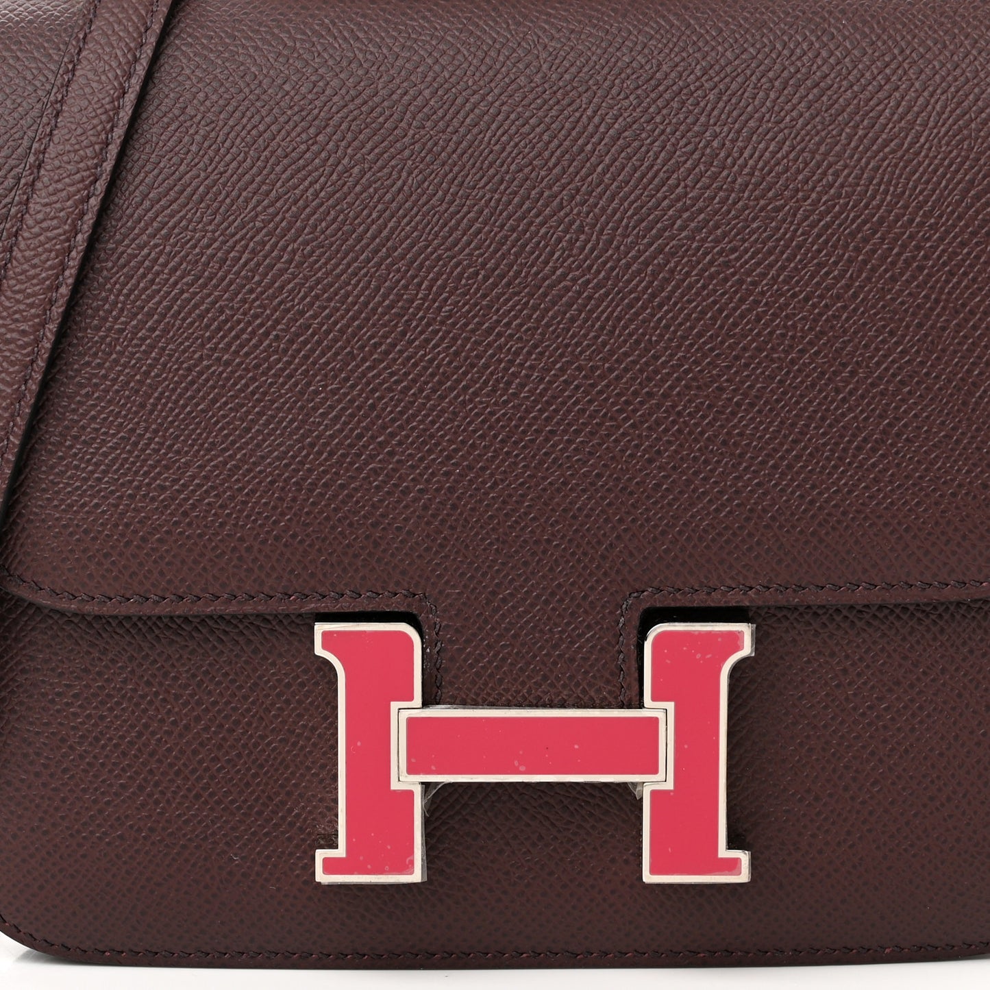 Epsom Enamel Constance 18 Rouge Sellier Framboise