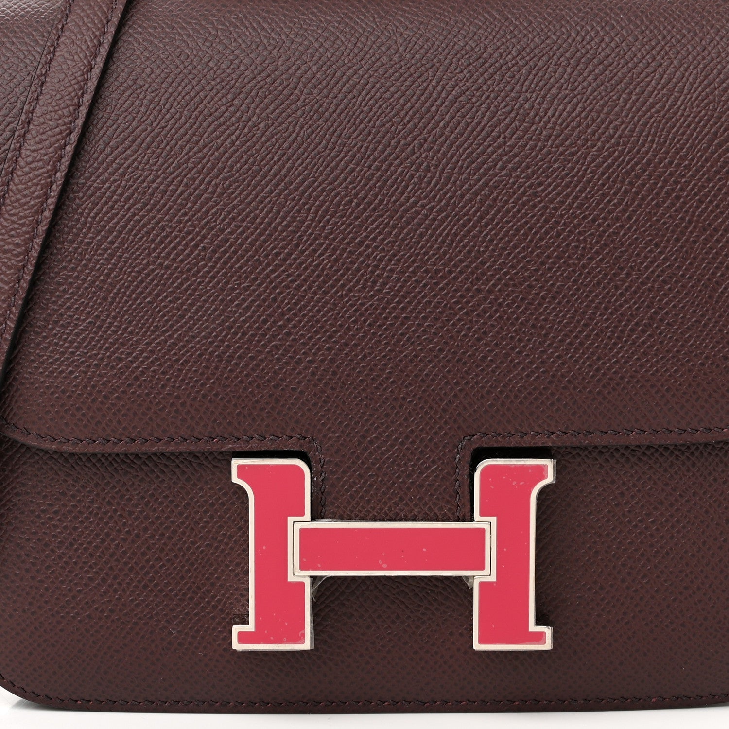 Hermes Epsom Enamel Constance 18 Rouge Sellier Framboise 8 of 16