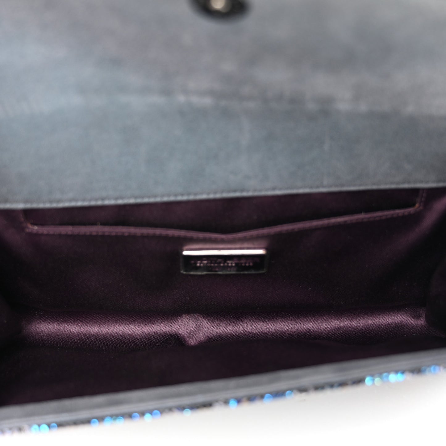 Swarovski Crystal Perry Flap Clutch Blue