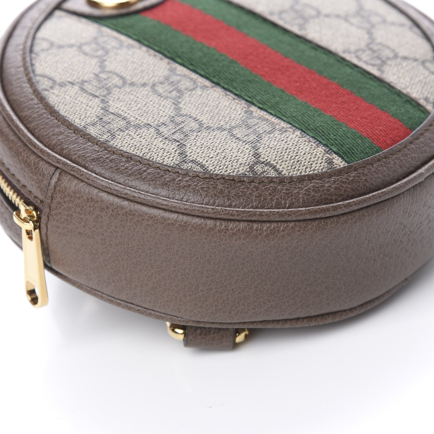 Gucci GG Supreme Monogram Web Mini Ophidia Round Backpack Brown 6 of 9