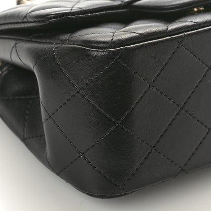 Chanel Lambskin Quilted Mini Square Flap Black 9 of 10