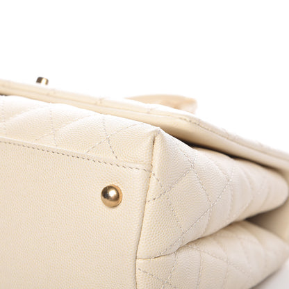 Chanel Caviar Lizard Quilted Small Coco Handle Flap Ivory 13 of 14