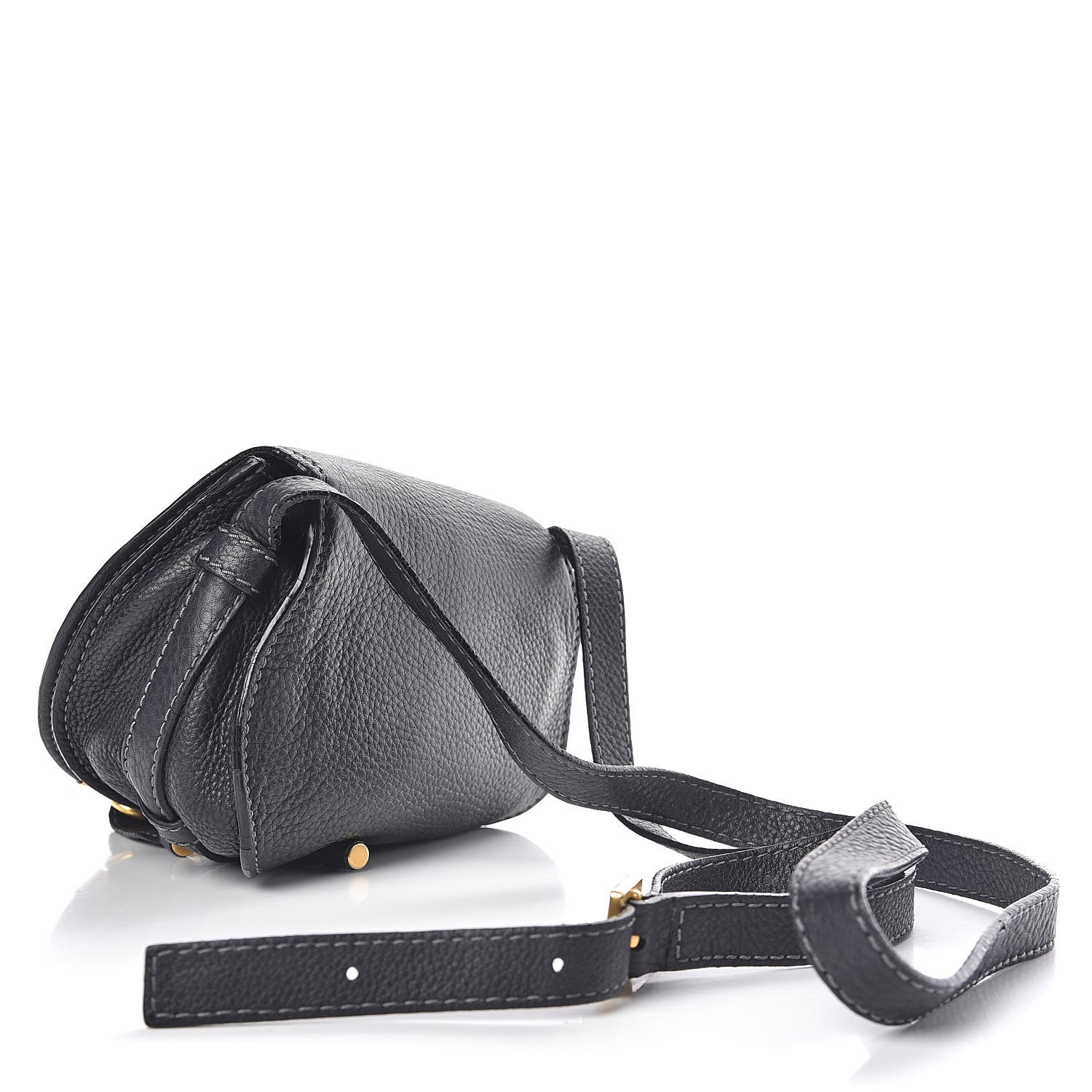 Chloe Calfskin Mini Marcie Round Crossbody Bag Black 3 of 13