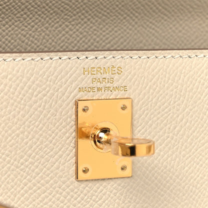 Hermes Epsom Kelly Sellier 25 Craie 6 of 11