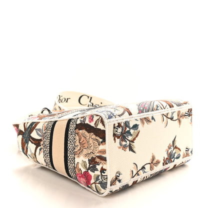 Christian Dior Canvas Embroidered Jardin D'Hive Medium Lady D-Lite Ecru Multicolor 4 of 10