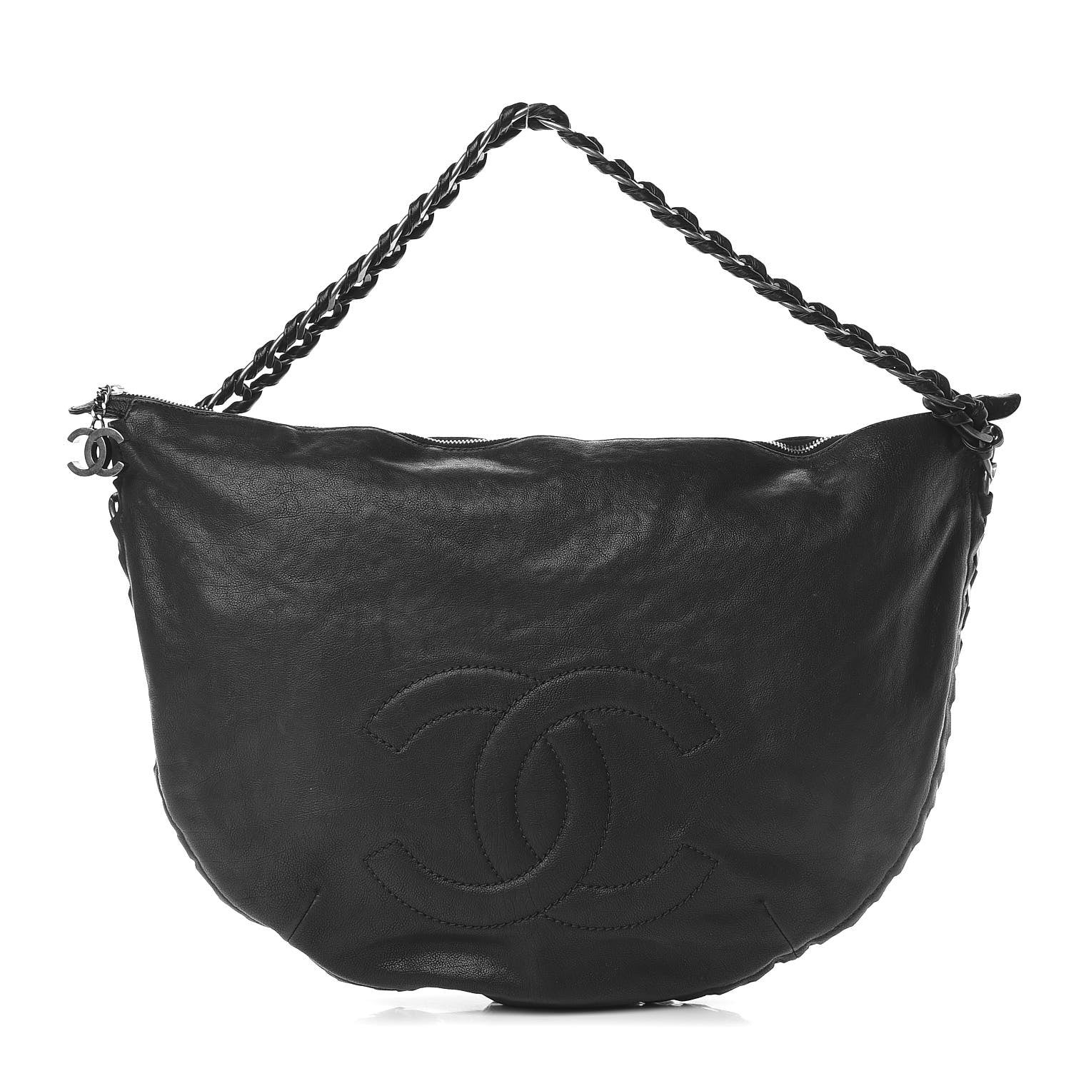 Chanel Calfskin Modern Chain Hobo Black 1 of 12