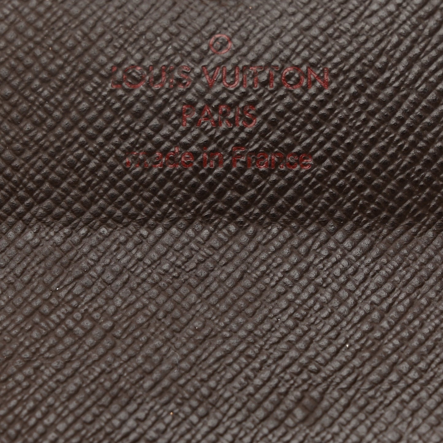 LOUIS VUITTON Damier Ebene Porte-Monnaie Plat Coin Purse Brown