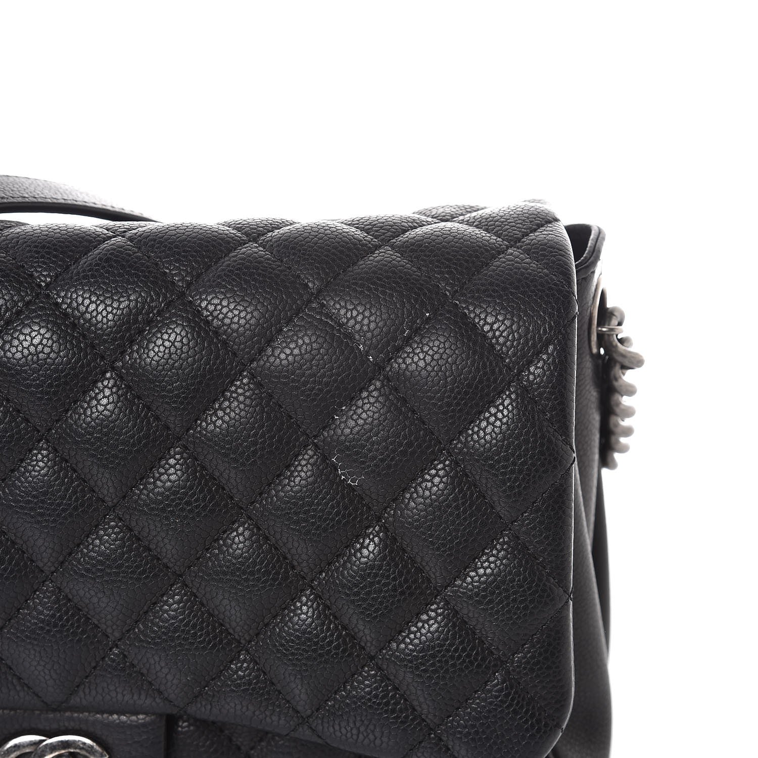 Chanel Caviar Quilted Medium Rock In Rome Single Flap Black 10 of 12