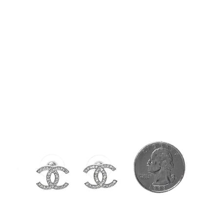 Chanel Crystal CC Earrings Gold 2 of 3