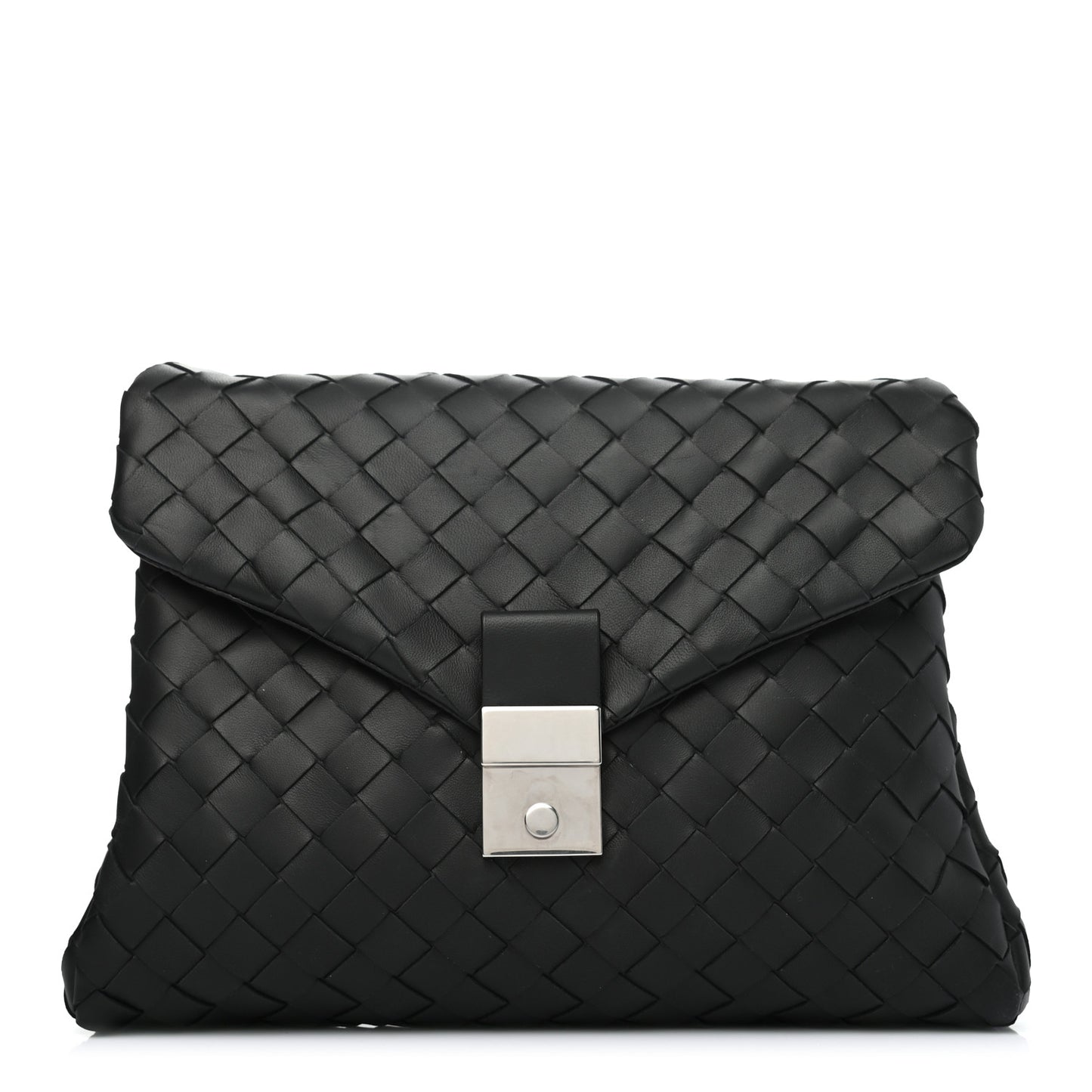 Nappa Intrecciato Portfolio Clutch Black