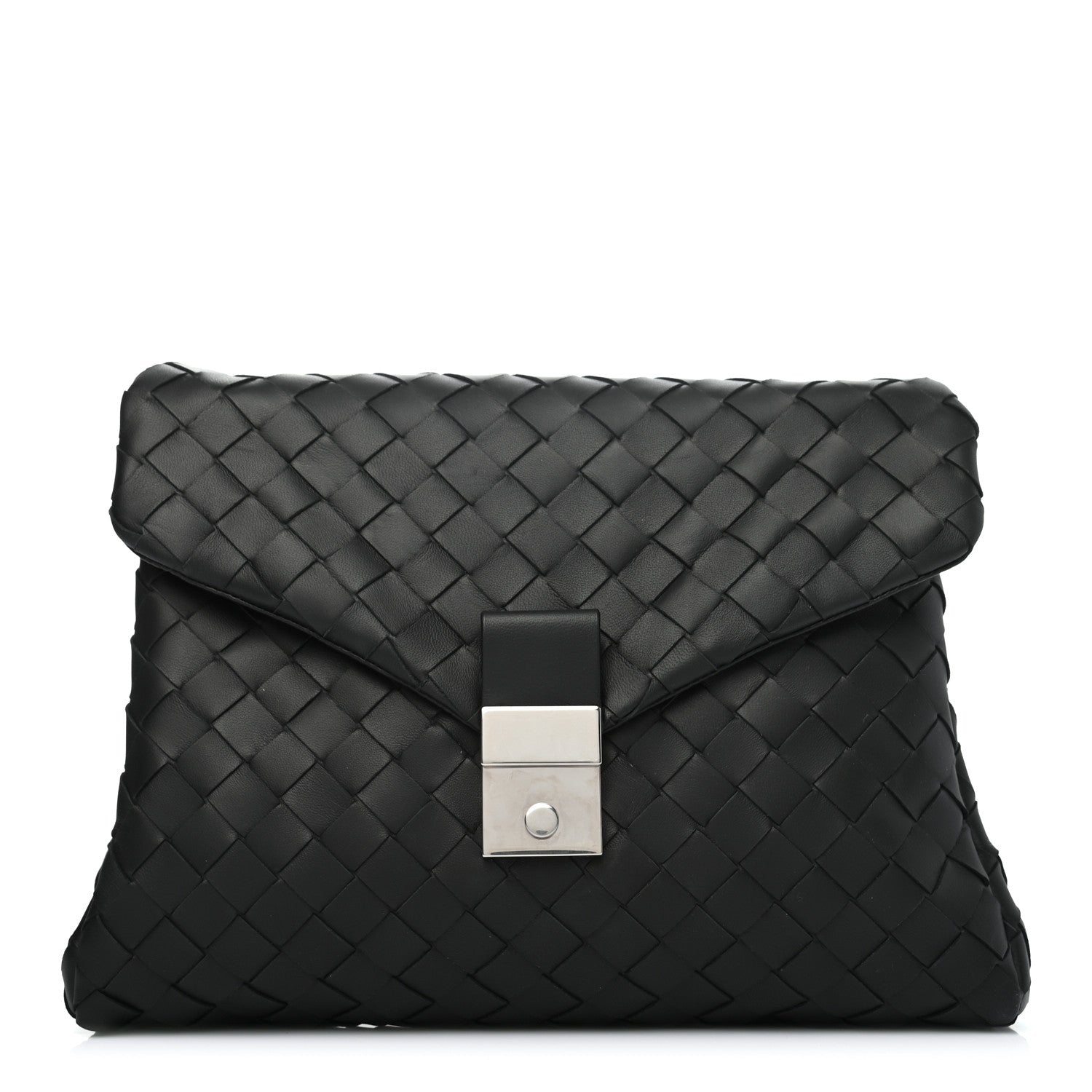 Bottega Veneta Nappa Intrecciato Portfolio Clutch Black 1 of 7