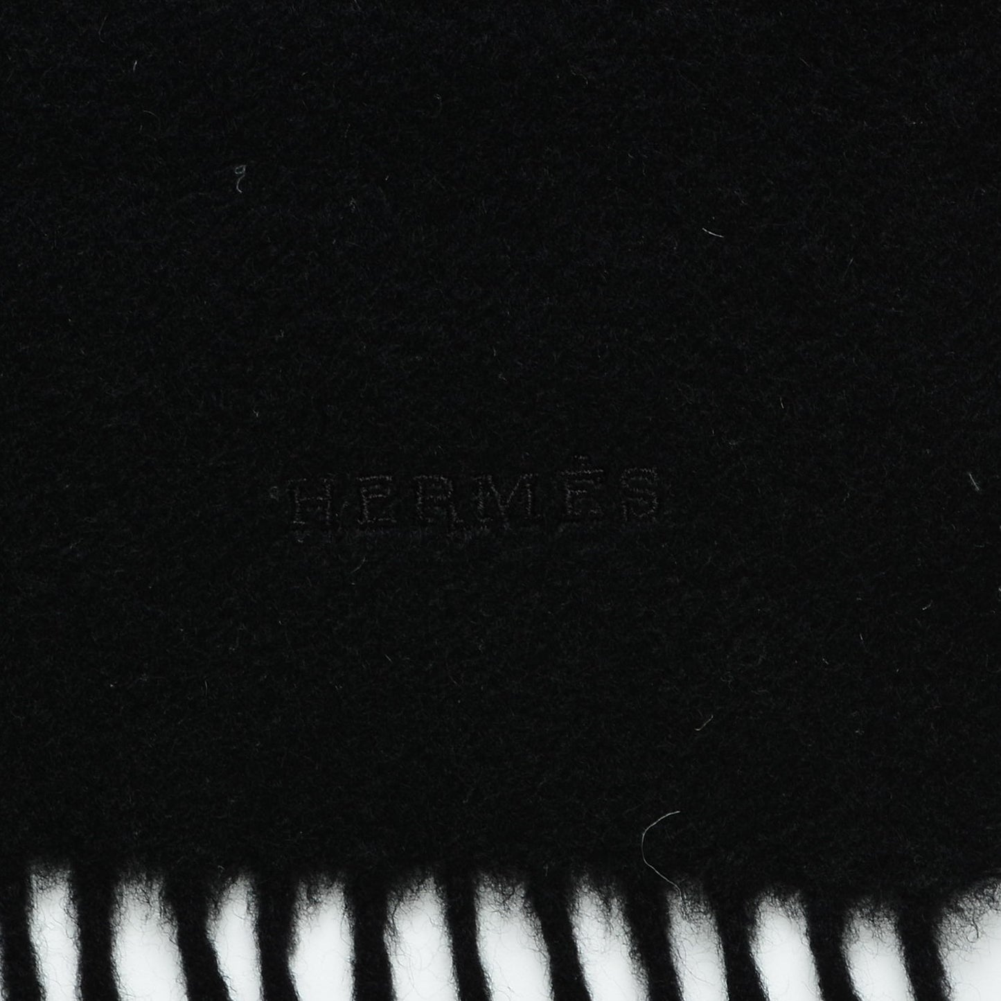 Cashmere Fringe Scarf Black