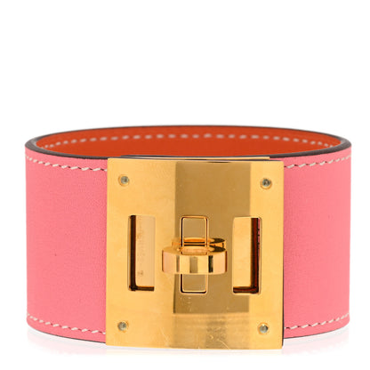 Hermes Swift Kelly Dog Bracelet T3 Rose D'Ete Orange 1 of 6