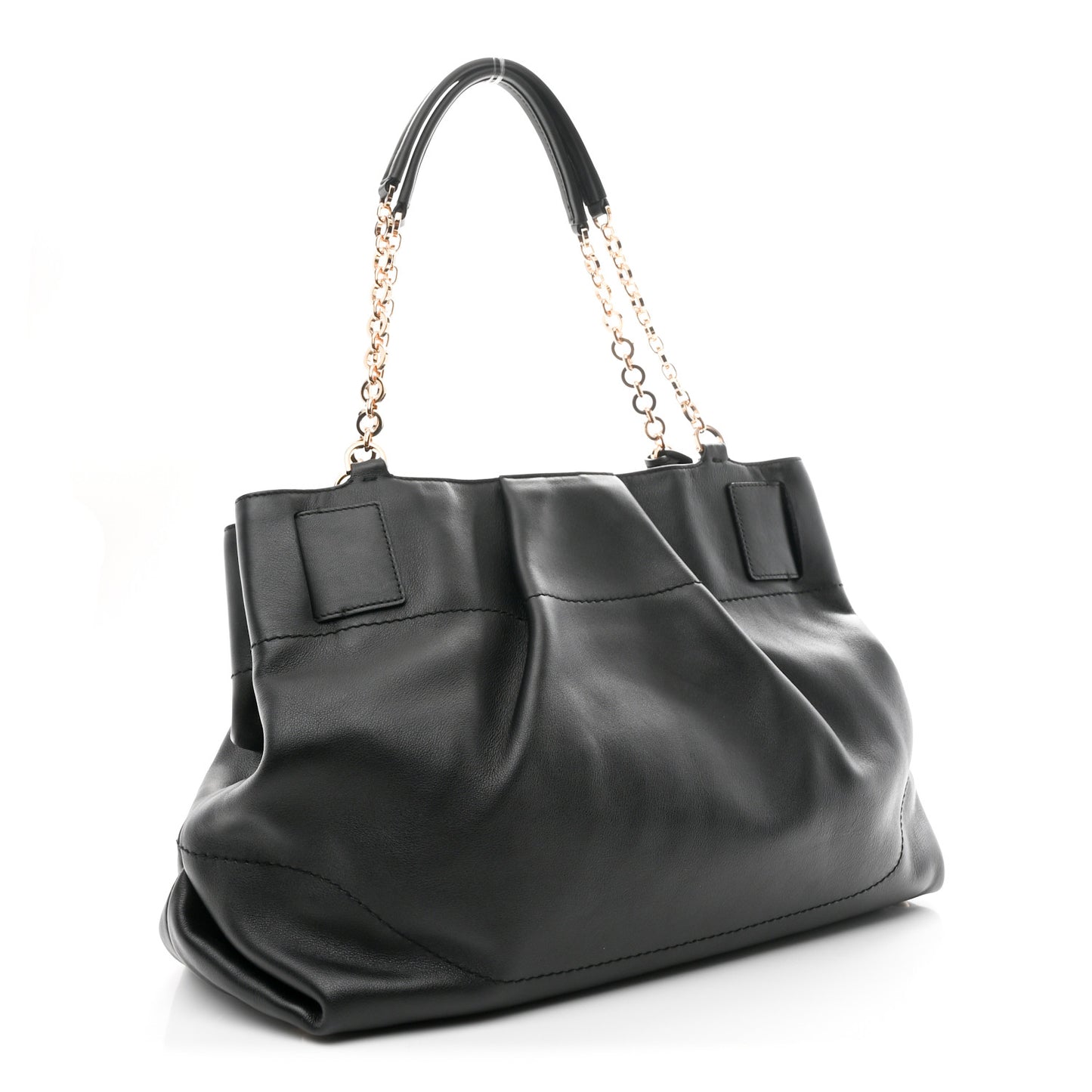 Calfskin Gancini Tote Bag Black