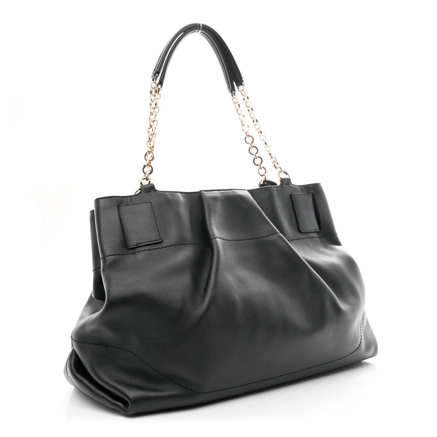 Salvatore Ferragamo Calfskin Gancini Tote Bag Black 3 of 10