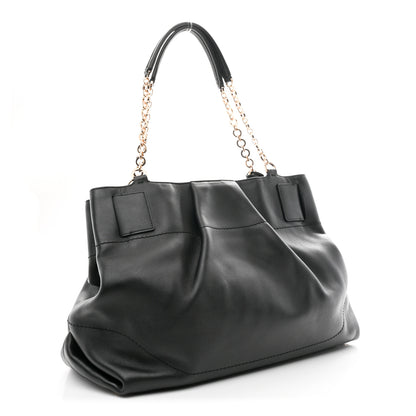 Salvatore Ferragamo Calfskin Gancini Tote Bag Black 3 of 10
