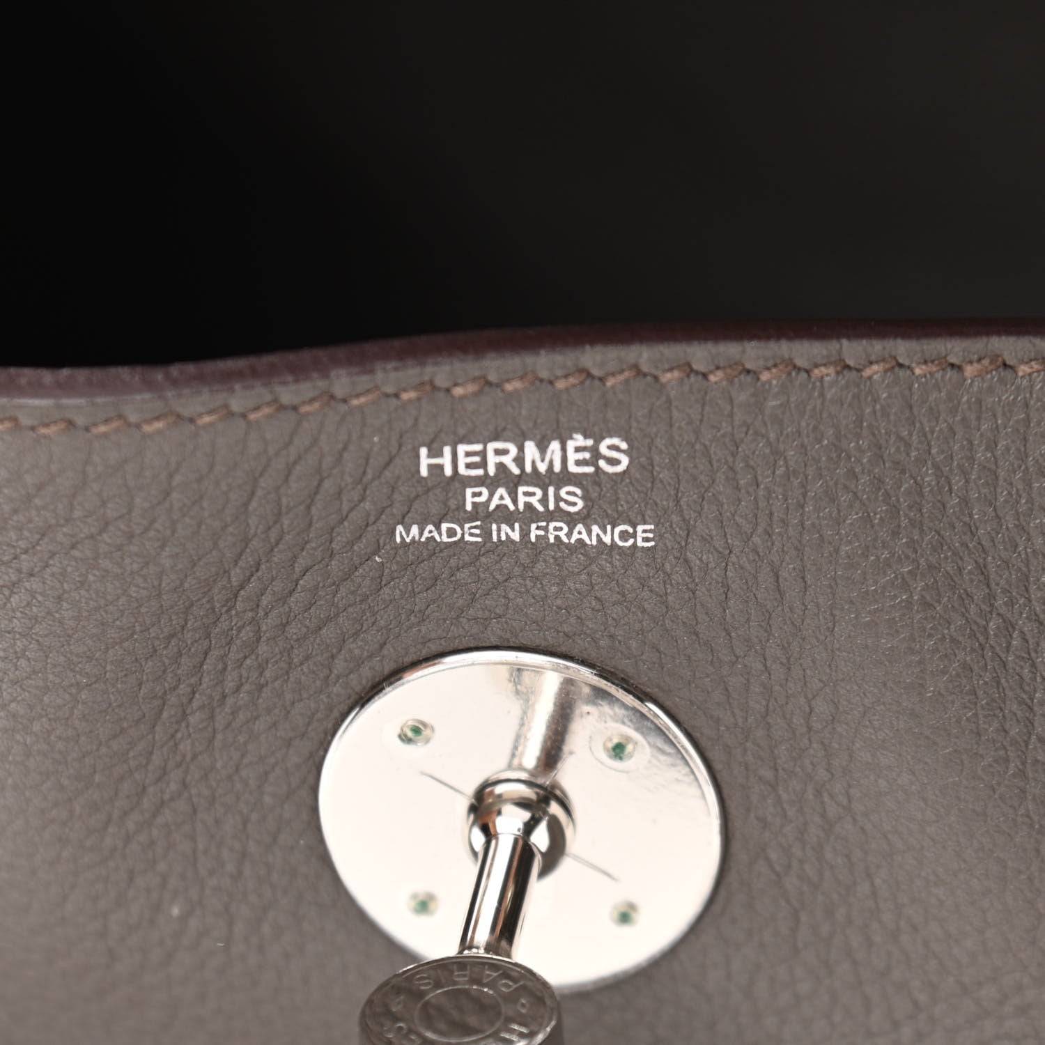 Hermes Taurillon Clemence Lindy 26 Etain 6 of 11