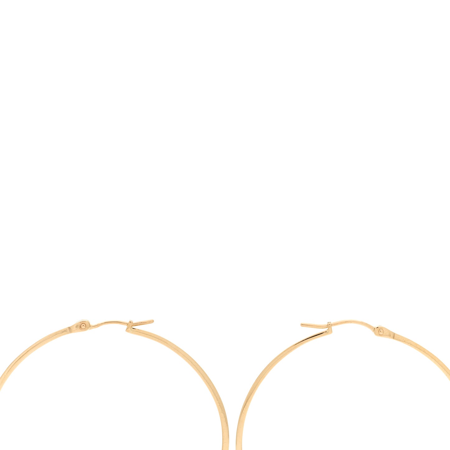 18K Yellow Gold Diamond Large Running GG Hoop Earrings