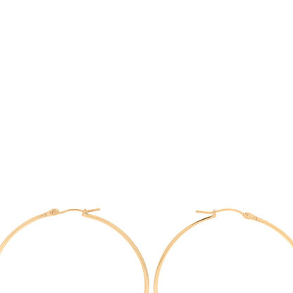 Gucci 18K Yellow Gold Diamond Large Running GG Hoop Earrings 3 of 4