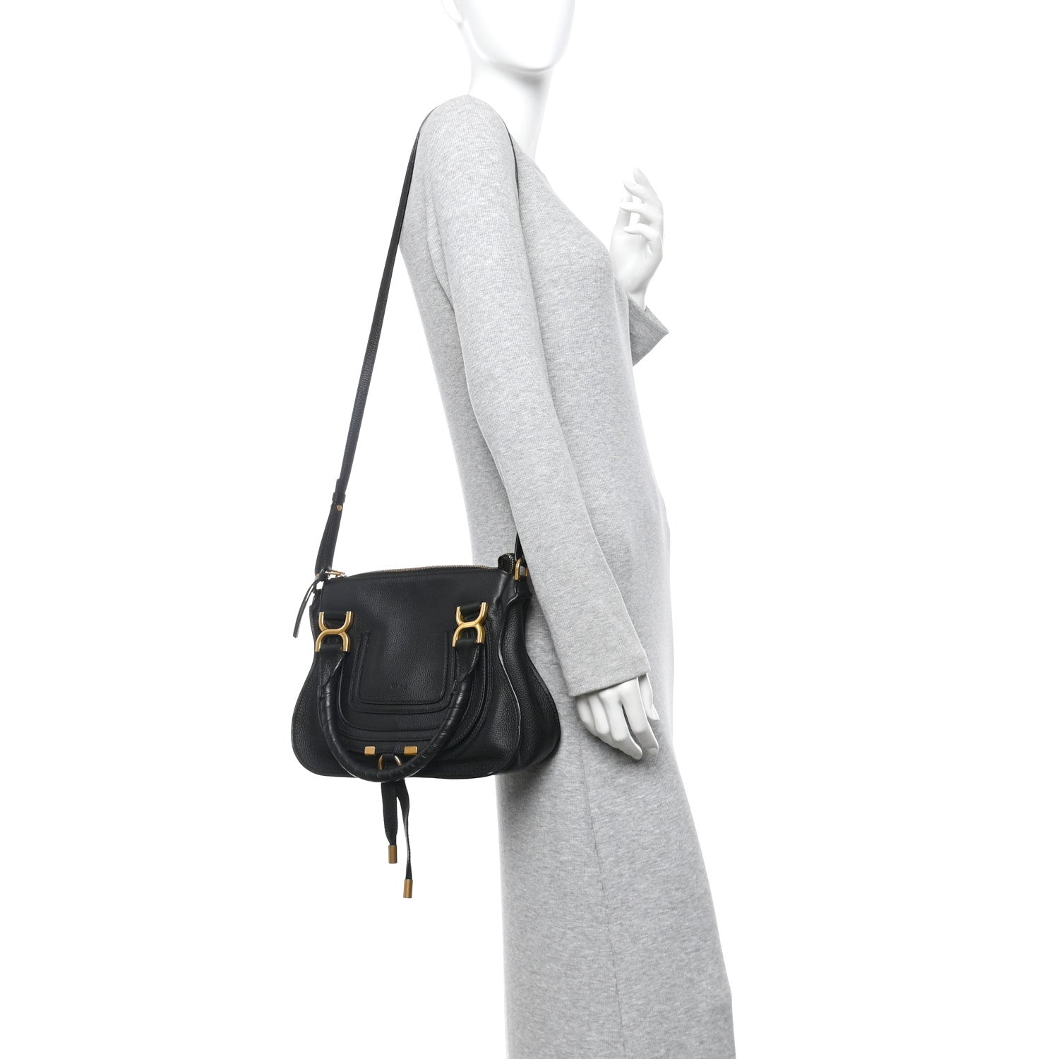 Chloe Calfskin Small Marcie Satchel Black 2 of 13