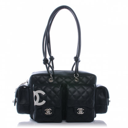 Chanel Calfskin Quilted Small Cambon Multipocket Reporter Black 1 of 9